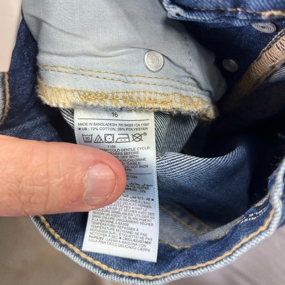 Old Navy High Rise Adjustable Waist Shorts Womens 16 Plus size Blue Denim 2368 - Picture 4 of 9